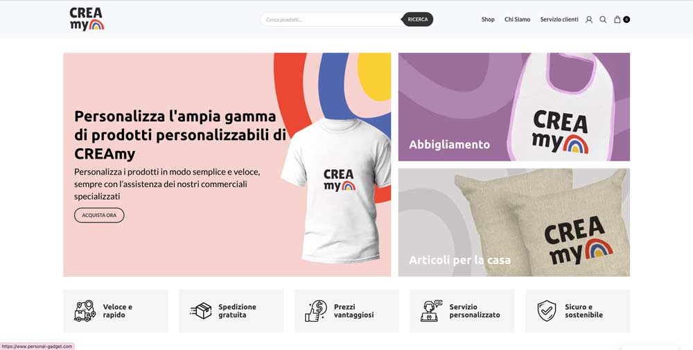 Crea - Personalizza - Prodotti